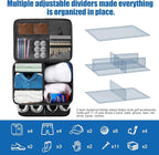 Golf Trunk Organizer for Car SUV with Shoe Compartment & Divider | 2-Layer Golf Storage Bag for Balls, Tees, Accessories | Waterproof Golf Locker Gift for Men, Dad, Golfers