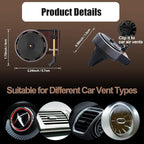 Car Air Freshener Record Player Car Vent Clip Air Diffuser with 12pcs Refill Pads Aromatherapy Tablets for Fans Gift, Music Lovers Gifts