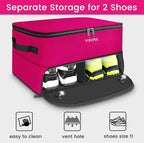 YOREPEK 2 Layer Golf Trunk Organizer, Golf Gifts for Men with Separate Ventilated Compartment for 2 Pair Shoes, Waterproof Car Trunk Locker for Balls, Tees, Clothes, Gloves, Gifts for Golfers