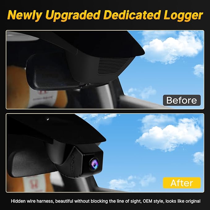 4K Dash Cam fit for Honda Civic 2022 2023 2024 2025 2026 Type R Sport LX EX Touring, OEM Look, UHD 2160P Video, WiFi&APP, Easy to Install, Loop Recording, G-Sensor, Parking Monitor, 128GB