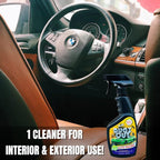 Bugz Out Car Bug Cleaner, Remover & Wash - Spray Bugs, Tar, Bird Poop Off Exterior of Car & Windshield. Remove Black Streaks Without Scratching or Removing Paint. 24 oz bottle w/ Microfiber Cloth