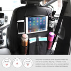 Car Seat Back Organizer, Auto Multi-Pockets Backseat Storage Bag with Tablet Holder, Waterproof Oxford Cloth Seat Back Protector Kick Mat for Most Vehicles, Car Accessories (Style A)
