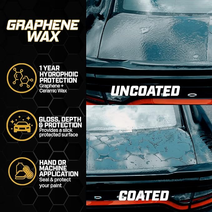 Graphene Ceramic Wax with Sio2, 1 Year Coating For Enthusiasts And Professionals