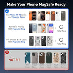 Rorhxia Car Phone Holder for Magsafe, [Enjoy Convenience, Flexibility, Stability], Foldable Vacuum Magnetic Phone Mount for Dashboard Windshield for Your Car Fit iPhone 17/16/15/14/13/12 Pro Max