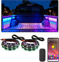 Truck Bed Lights 2Pcs - Multicolor 16 Million Colors,APP & Built-in Control,IP67 Waterproof,Music Sync,12V DC,60-Inch