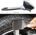4PCS Wheel Brush Kit for Cleaning Wheel and Tire, Wheel and Rim Brush, Car Detailing Brushes, 360 Degree Bendable & Durable Car Wheel Rim Cleaner Brush Set (Red)