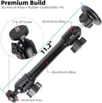 Aluminum Alloy Phone Mount for Ford Bronco 2021 2022 2023 2024 2025 2/4 Door, Dual 1" Ball 360° Rotation, Strong Magnetic Phone Holder for MagSafe iPhone 17 16 15 14 13 12 Series