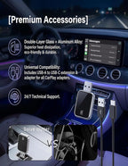 2026 Upgraded USB Wireless CarPlay Adapter for iPhone, Bluetooth 5.8 and Wi-Fi 6, Automatic & Zero-Delay Connection, Android auto Carplay Wireless Adapter for Android and iOS Systems. (Light Gray)