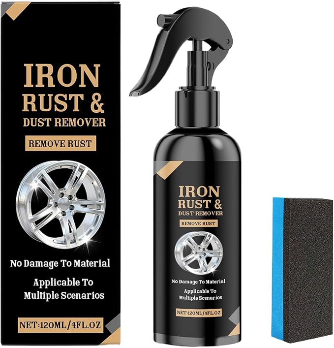 Car Wheel Cleaning Spray, Complete Detailing Solution, 4fl.oz, Iron Aluminium Remover, Rim Cleaner Spray, Powerful Stain Removal, for Cars, Trucks, Motorcycles, and RVs