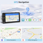 8Core 4+64G Car Stereo for Chevrolet Chevy Silverado Impala Tahoe GMC Sierra Yukon Hummer H2 Android Car Radio WiFi Wireless Carplay Android Auto,7” IPS,GPS,SWC,Bluetooth,Backup Camera
