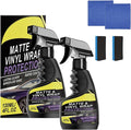 Matte & Vinyl Wrap Protection Spray, Cars Vinyl Wrap Protectant Cleaner, Quick Drying Matte Paint Cleaner for Car, Matte Finish Detailer and Spray Sealant for Cars (2 Pcs)