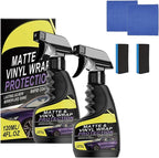 Matte & Vinyl Wrap Protection Spray, Cars Vinyl Wrap Protectant Cleaner, Quick Drying Matte Paint Cleaner for Car, Matte Finish Detailer and Spray Sealant for Cars (2 Pcs)