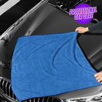 AIDEA Microfiber Towels for Cars-2PK, Large Professional Car Drying Towel, Scratch-Free & Absorbent Drying Towel for Cars, SUVs, RVs, Trucks, and Boats, 24inx 31in, Blue
