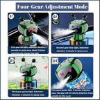 Robot Intelligent Aromatherapy Machine, Smart Cute Robot Car Air Freshener - Fine Spray/Fillable/Four-Gear Adjustment/Vibration Sensing/On-Off/Large Capacity Long-Lasting Fragrance/Green-V2(Gardenia)