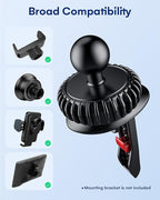ZEEHOO Car Mount Vent Clip Replacement, Universal Air Vent Clip [0.67in(17 mm) Ball Joint] for Wireless Car Charger&Car Phone Holder, Vent Ball Mount for Garmin Nuvi Serie 3.5-7" Sat Nav