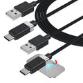 Magtame StayCable 2Pack USB A to USB C Cable with Magnetic Holder 3.3FT, Anti-Drop 3A Fast Charging and Data Sync Type C Cable, Braid Charger Cord for iPhone 17 16, Bedside, Desk, Car Cord Management