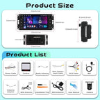 [Type-C+USB/4G+64G] Car Radio for Dodge Ram 1500/2500/3500 2009-2012 Jeep Wrangler 2007-2018 with Wireless CarPlay Android Auto, 7 Inch Android 15 Car Stereo with GPS Bluetooth 5.0 WiFi Backup Camera
