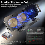 Car Phone Holder, Ultra Stable Dashboard Air Vent Cell Phone Car Mount, 15 Watt Dual Coil Fast Charger, Rotating Charger Car Phone Mount, for Smartphones