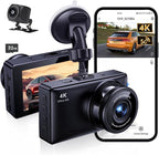 Dash Cam Front and Rear, 2.5K+1080P Dual Dash Camera for Cars, 3’’ Display Mini Car Camera, G-Sensor Dashcam, Night Vision, 24H Parking Mode, Loop Recording, 170°Wide Angle, 32GB Card Included