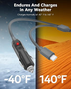Starlink Mini Cable Car Charger USB C to DC Power Cable 2 in 1 Starlink Mini DC Power Cord 100W USB Type-C Car Cigarette Lighter 18AWG 10FT