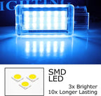 iJDMTOY 18-SMD Aqua Ice Blue Full LED Trunk Cargo Light Assembly Kit, Compatible With Chevrolet Camaro Cruze Trax Spark, Compatible With Cadillac XTS, Buick Lacrosse, GMC Acadia etc