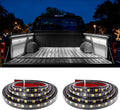 2Pcs 60-Inch Led Truck Bed Lights - Super Bright 2600LM 6000K White,IP67 Waterproof,with On/Off Switch & Fuse,Universal for Pickup/SUV/Van Bed Lighting