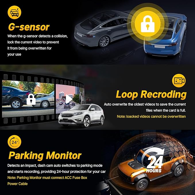 4K Dash Cam fit for Honda Civic 2022 2023 2024 2025 2026 Type R Sport LX EX Touring, OEM Look, UHD 2160P Video, WiFi&APP, Easy to Install, Loop Recording, G-Sensor, Parking Monitor, 128GB
