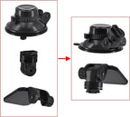 Windshield Suction Cup Mount Holder & Dashboard Adhesive Sticky Mounting Bracket Compatible with Rove R2-4K, R2-4K PRO, Stealth 4K, Stealth 4K PRO, Insignia NS-DCDCHH2 Dash Cam Series