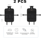 XDV Car Seat Organizers,Multi-functional Back Seat Protectors, Storage Pouches, and Tray Holders (for Cars, Kids, Seat Back and Rear Seats) (Carbon Fiber, 2 Pcs)