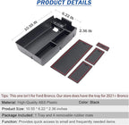 TOPINSTALL Red Center Console Tray Compatible with Ford Escape 2020-2026/Bronco Sport 2021-2025 Accessories, Long Compartment Armrest Box Storage Organizer Coin Container (Not for 2026 Sport)