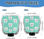 Kigai Cute Cartoon Teeth Car Wash Mitt 2PCS Ultra Absorbent Chenille Microfiber Car Washing Glove Scratch Free Lint Free Wash Sponge Auto Cleaning Glove, 11.8x8.1 inch