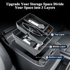 BIBIBO 4Pack for 2026 Subaru Outback Center Console Organizer 2026 Subaru Outback Console Armrest Tray(Double Layer)+Cup Holder +Central Storage Mat 2026-Outback Insert Organizer Tray