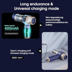 Portable Cordless Handheld Car Vacuum - Compact & Lightweight with High-Power Suction, Washable Filter, and LED Light for Auto Interior, Keyboard, Desk & Pet Hair Cleaning (Blue & Gold)