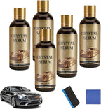 100 Ml/3.38oz Cristal Serum Ultra Car, Crystal Serum Ceramic Coating for Cars, 9h Graphene Ceramic Car Coating Kit, Professional Auto Restore for Paint, Glass & Wheel, Anti Scratch (5pcs)