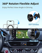 PZK Car Phone Mount for Honda Accord 2018-2022 Sport SE/EX/EX-L/Touring/LX Accessories 10th Gen Accord for 8-inch Screen 360° Rotation Compatible with MagSafe Phone Holder with Stroage Box