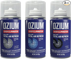 Ozium Air Sanitizer, 2 oz Car Fogger: Single-Shot Smoke Odor Eliminator & Car Air Freshener (Original+That New Car Smell+Carbon Black, 3 Pack Variety)