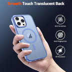 SUPFINE Magnetic for iPhone 14 Pro Max Case (Compatible with MagSafe) (Military Grade Drop Protection) Slim Translucent Matte Shockproof with Anti-Fingerprint Phone Case,Blue Purple