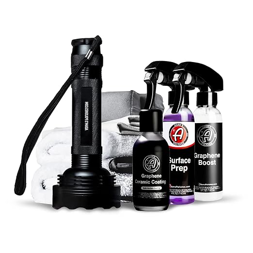 Adam's Polishes UV Graphene Ceramic Coating - 10H Ceramic Coating for Cars W/UV Glow Technology | 7+ Years of Protection | Apply After Car Wash Clay Bar Car Buffer Polisher | Boat RV Motorcycle