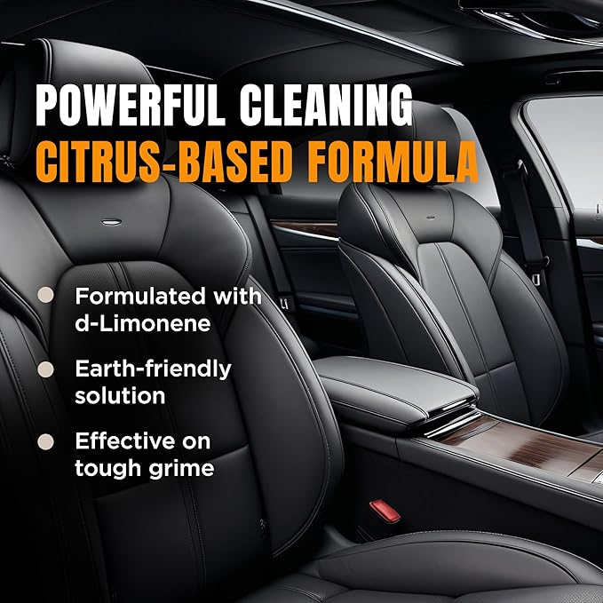 3D Orange Degreaser – Citrus-Based Car Cleaner for Oil, Grease, Grime & Adhesives – Water-Based, Non-Corrosive, Eco-Friendly, Interior & Exterior Use - 16 Fl oz