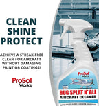 Bug Splat N' All Aircraft Cleaner 32 fl oz - All Purpose Cleaner that Removes Grease, Oil, Bug Splatter, Grime, & Dirt - Cleaner Spray for Aircraft Metals, Paints, & Coatings - Safe on All Surfaces