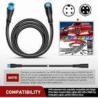 Nilight 2 Pack 5FT 4 Pin Extension Cable Cord for 4PCS Car Underglow Neon Accent Strip Lights 252 LEDs RGB 8 Color Wire Harness 5 Feet Underglow Light Extension Wire Plug and Play