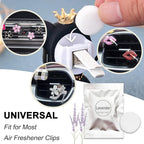 24 Pack Lavender & Rose Car Air Freshener Refills, Car Air Vent Clip Freshener Replacement Pads, Solid Fragrance Scent Refill Tablets