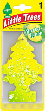 Little Trees Air Freshener Tree MTR0073 Sherbet Lemon Fragrance for Car Home Boat Caravan - Single Pack
