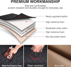 BEITK,2 Pack Leather Front Car Seat Cover Bottom Car Seat,Anti-Slip and Full Wrap Driver Car Seat Protectors Storage Pocket,Luxury Waterproof Bottom Auto Seat Cushion Pad MatMost Vehicles(Black)