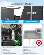 Front Center Console Organizer Headrest Tray Compatible with Ford F150 F250 F350 F450 F550 F650 2011-2025, Truck Center Console Cup Holder Coin Organizer Storage Accessories, Jump Seat Only