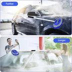 62" Car Wash Brush with Long Handle and Car Wash Brush Microfiber Car Cleaning Brush Kit for Car RV Truck Cleaning 1 Chenille Scratch-Free Replacement Head with Aluminum Alloy Pole (Blue)