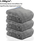 Microfiber Towels for Cars, Healsell Car Drying Towel, Premium Professional Soft Microfiber Drying Towel, 1200 GSM Ultra Thick - Lint Free Microfiber Car Towels 16'' x 16'' (3 Pack)