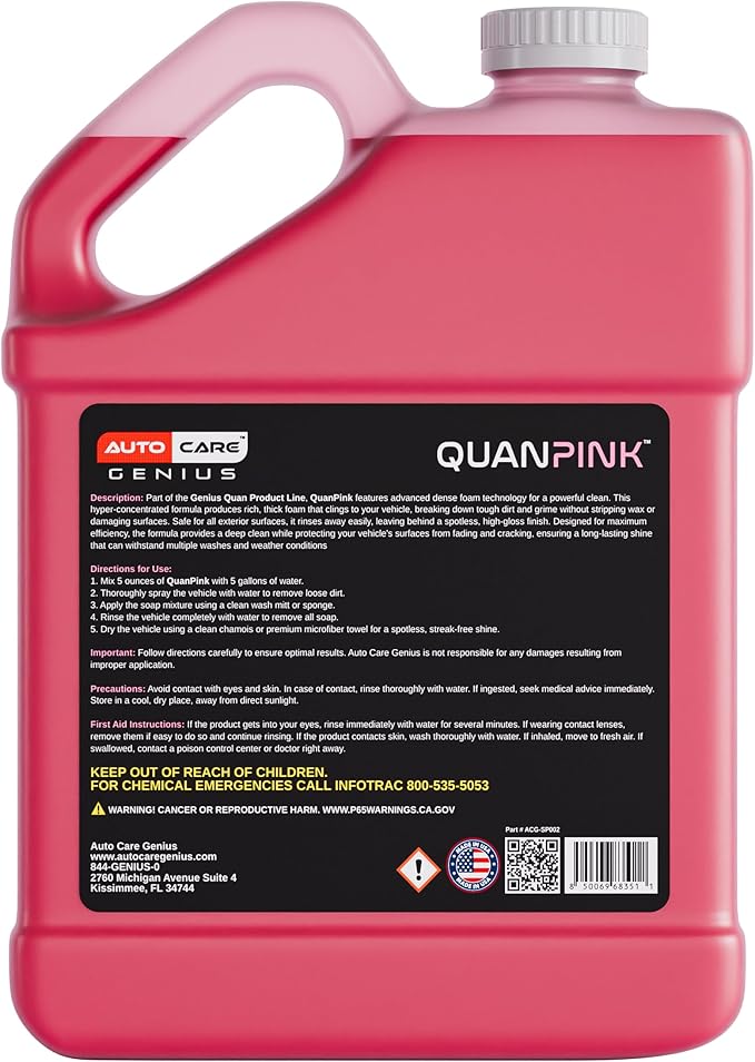 Quan Pink Car Soap Concentrated