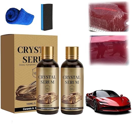 PTZ Crystal Serum,2026 New Advanced PTZ Ceramic Coating,9H Graphene Coating for Car Dust Proof and Glazing Effects Long (2PCS)