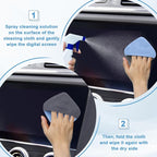 Car Screen Cleaner, 4.1''×4.1'' Microfiber Dashboard Wipes, Square Microfiber Cloth, Car Display Wipes,Vehicle Screen Cleaner Tool universal for Car Dashboard Car Display Car Interior Tools (Blue)
